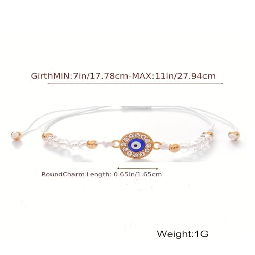 24/12 Pcs Evil Eye Bracelets Mexican Bracelets Hamsa Bracelet Set Protection Mal De Ojo Bracelets Gold Evil Eye Anklets Jewelry Gift for Women Girls Boys4