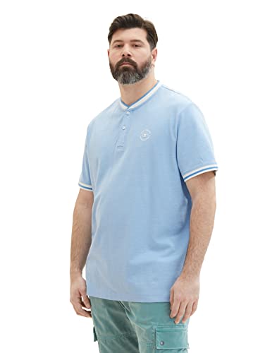 TOM TAILOR Herren 1038573 Plussize Poloshirt, 31656 - Rainy Sky Blue Two...