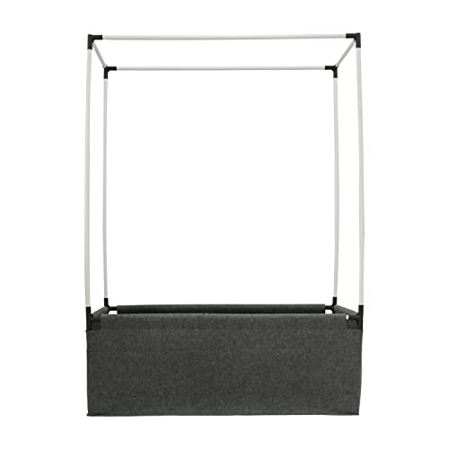 Gardzen Raised Grow Bed with PVC Frame - 47.2'x23.5'x16.9' Breathable Planter Raised Bed, No-Till Design, Includes Pipes & Connectors, Air-Pruning for Healthier Plants