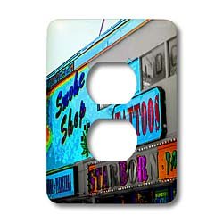 Double prise de courant décorative Un Smoke Shop Et Tatouage lsp_60224_6