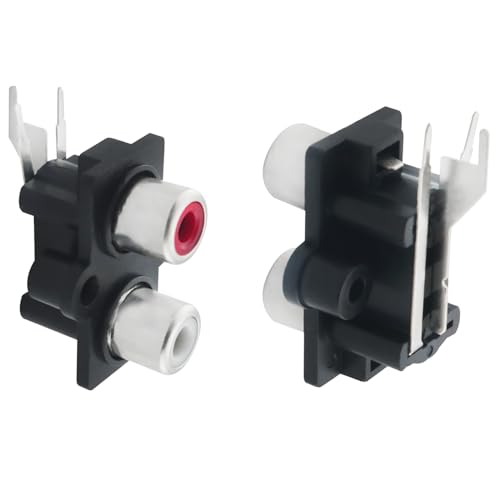 2PCS Conector RCA Hembra 3 Pines para Audio y Video miniatura 2
