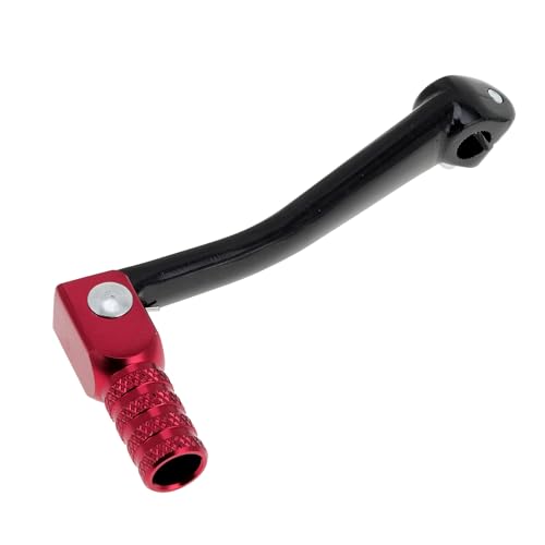 Motoforti Folding Motorcycle Gear Shifter Lever for Honda CRF50 Aluminum Alloy Pedal Shift Lever Arm Black Lever Red Head