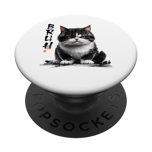Funny Japanese Cat Bruh Teens Boys Girls Men Women Meme PopSockets Adhesive PopGrip Funny Japanese Cat Bruh Teens Boys Girls Men Women Meme PopSockets Adhesive PopGrip