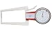 MeterTo Precision Stainless Steel External Type Dial Caliper Integral Dial Gauge 0-10mm Jaw 40mm