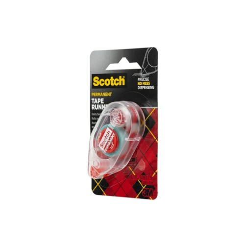Image of Scotch Double Sided Tape Runner, 0.27 in x 26 ft., Perfect for Holiday Crafts, Gifts, and DIY, (Pack of 2)