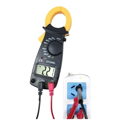 Medidor Amperímetro de Pinza Digital Multímetro Pinzas Voltímetro Amperímetro AC DC Ohm Tester de Corriente y Voltaje DT-3266L miniatura 2