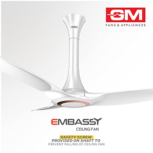 Image of GM Embassy ABS Ceiling Fan- White & Copper (1250 mm)