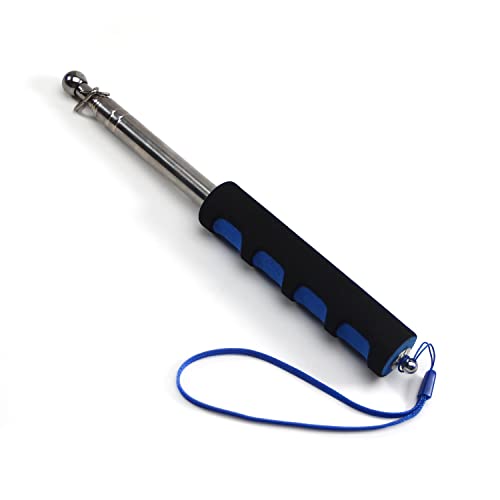 Image of Othmro 2Pcs Hollow Telescopic Teachers Pointer, Teaching Pointer Stick for Classroom, Metal Hand Retractable Pointer Extended Length 39.4 inch, Handheld Presenter Whiteboard Pointer (Blue)