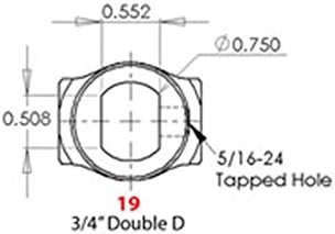 Speedway Motors 3/4 Inch OD Steel Weld-On Double D Steering Shaft, 36 Inch Length, 1018 Steel Construction with 3/4 DD Ends for Universal Steering Applications