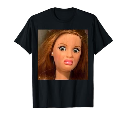 Funny Doll Face Meme Expression Hilarious Sarcastic T-Shirt