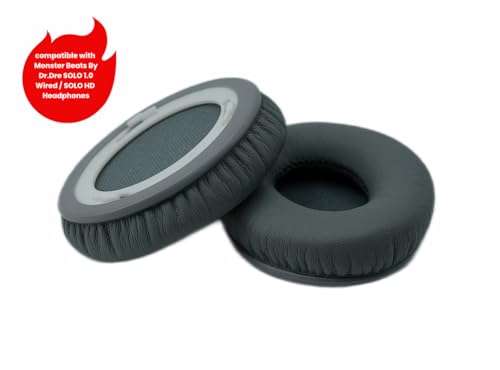 Almohadillas de repuesto para auriculares Solo 1.0 de Monster Beats by Dr. Dre, cubiertas para orejas, accesorios compatibles con modelos Solo HD con cable, color gris miniatura 7
