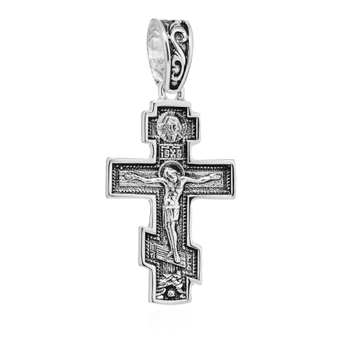 Croix argent 925 NKlaus pendentif d'élégance discrète à porter au coeur