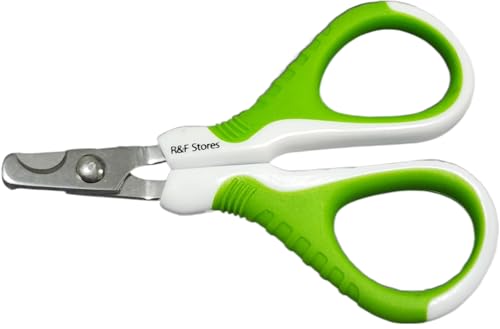 Image of R&F Stores Pet Nail Clippers for Small Animals - Professional Grooming Tool for Tiny Dog Cat Bunny Rabbit Bird Puppy Kitten Ferret - Best Cat Nail Clippers - Home Grooming Kit., Green