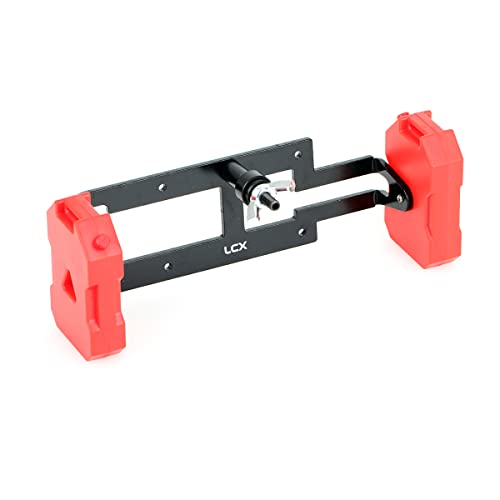 LCX Racing 1/10 RC Crawler Auto DIY Ersatzreifen-Rackträger mit Skala Kraftstofftank für Traxxas TRX4 TRX6 Axial SCX10 II SCX10 III D90 Redcat Gen7 Gen8, Upgrades Teile Zubehör
