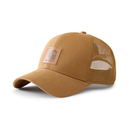 Carhartt Mens Washed Duck Mesh-Back Cap Carhartt Brown One Size
