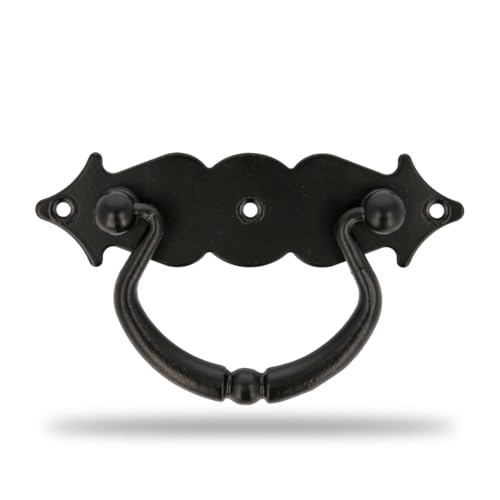 DESIGNO MODERNO: con il suo anello e la sua placca punteggiata, questa maniglia ha un aspetto moderno ed elegante che si adatta a qualsiasi stile di mobile. Aggiungerà un tocco di sofisticazione ai tuoi mobili e si abbinerà a qualsiasi stile di arredamento. Questa maniglia orizzontale in pelle con placca liscia darà un tocco speciale ai tuoi mobili.