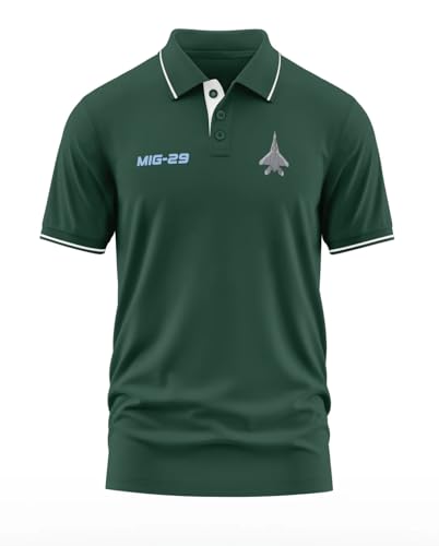 Image of WarriorWorld Men's Polo T-Shirt | 100% Pure Cotton 270 GSM | Fighter Aircraft Graphic | Aviation Style | Ideal for Pilots, Jet Fans & Streetwear.