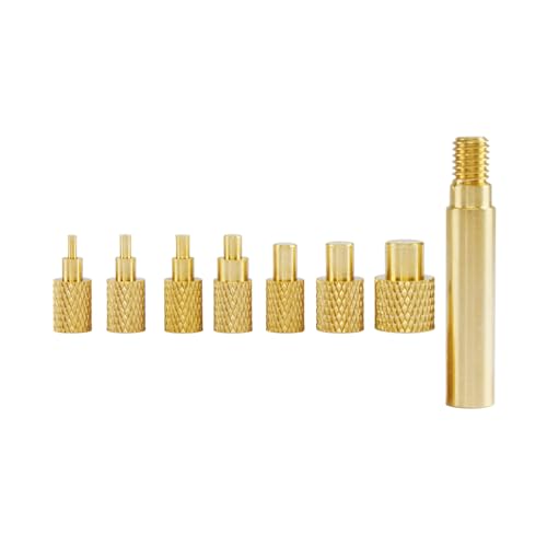 Soldering Iron Tips for Heat-Set Inserts, 8-Pack Brass Tip Kit Compatible with TS100/TS101/Pinecil V2* (Adapter Required), Hakko 900M/T18 & Weller - for M2-M8 Thread Inserts in 3D Printing
