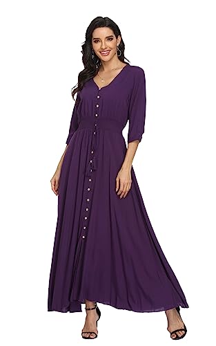 Image of Casual Summer Dresses for Women 2026 Maxi Dress Flowy Bohemian Beach Party
