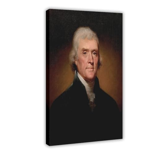 Impression Toile Thomas Jefferson Cadre Suspendu Premium