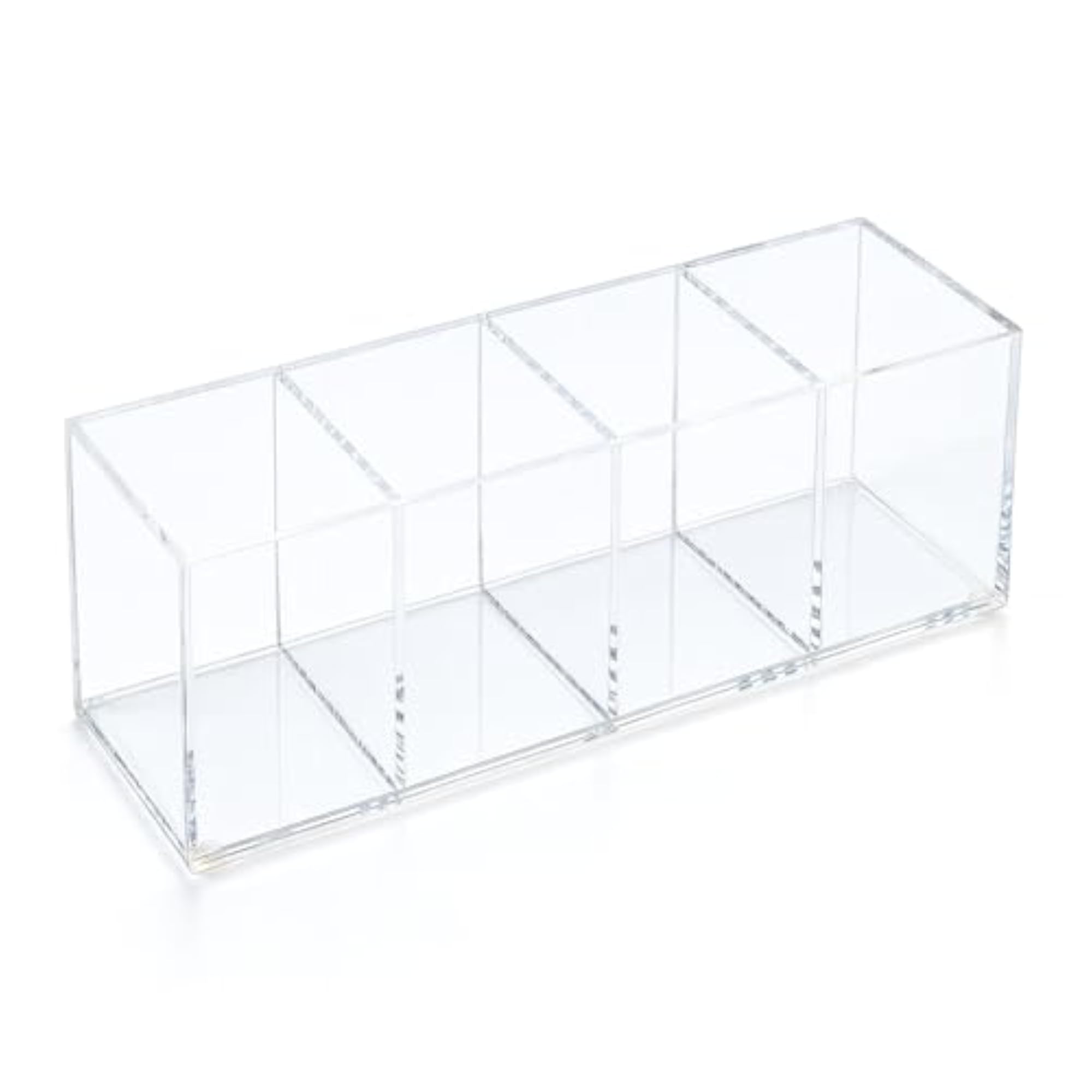 Clear Acrylic 4-Compartment Organizer Box