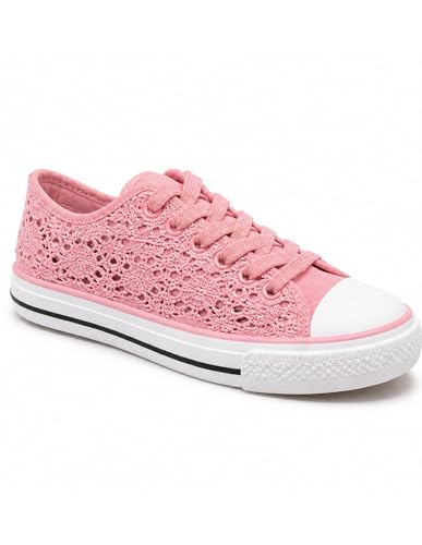 Basket femme dentelle blanche, noire ou bleu marine – Sneakers basses confortables et respirantes – Chaussures été