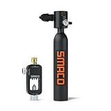 Tauchflasche zum Sporttauchen 0,5L Mini-Tauchflasche mit Tauchadapter für Anfänger Unterstützung 6-10 Minuten Tauchen (Nicht Mehr Als 30m) Tauchzylinder-Ponyflasche für UnterwasserSightseeing, Schwarz