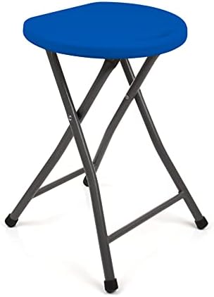 Mintra Home Folding Stools - 18.5in Height, Metal, Heavy Duty (1 ...