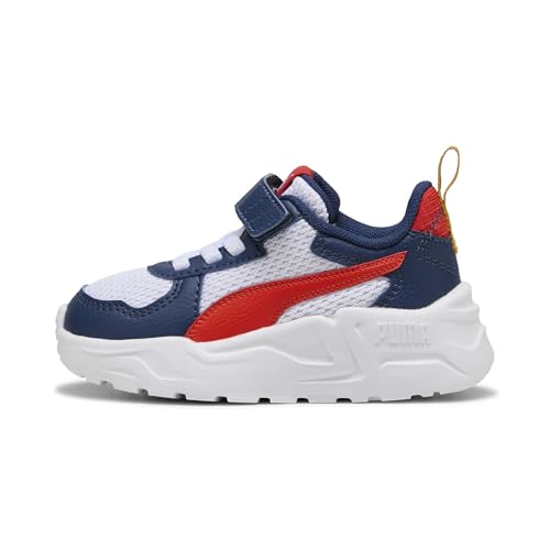 PUMA Mixte bébé Trinity Lite AC+ INF Sneaker, White-Fierce Red-Persian Blue, 20.5 EU