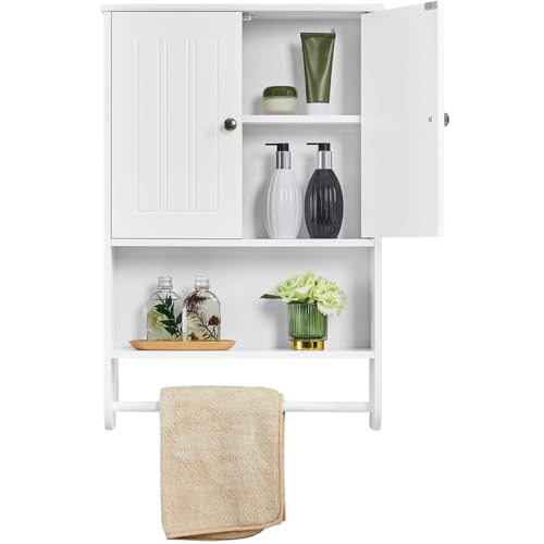Yaheetech Armoire Murale Suspendus de Salle de Bain 48,5 × 14 × 73 cm, Armoire de Toilette avec...