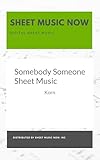 somebody someone sheet music (english edition)