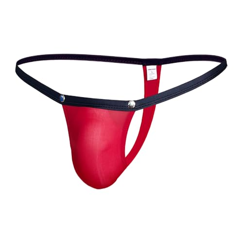 Gogobear Men's Low Rise Ice Silk Thongs Sexy See Through G-String Bikini Briefs Bulge Pouch Underwear Panties3