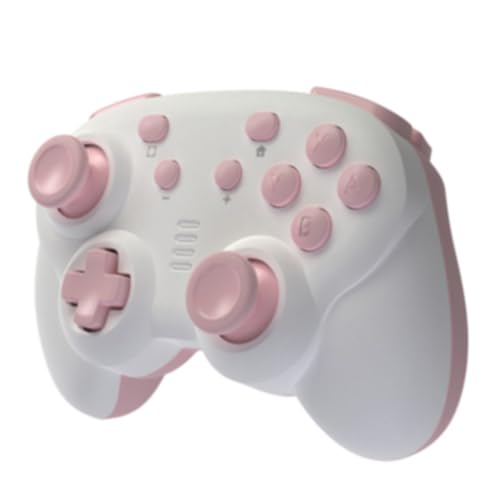 turbX Mini Mate Pro 2.0 Ergonomic Controller for Small Hands (Sakura Pink) – Drift-Free Hall Effect Joysticks, Wireless Bluetooth for Switch, PC, Steam Deck, iOS & Android, Includes Retro Arcade Gift