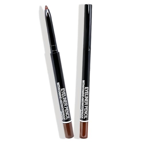 Image of Waterproof Eyeliner Pencil, Longwear Gel Eyeliner Pencil Smudge Proof, Rich Brown Shade for All-Day Precision Winged or Smokey Eye Look