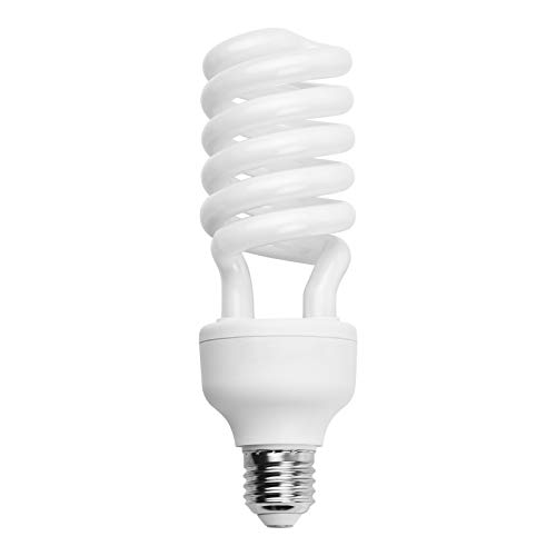 ERYUE Bombilla de luz fluorescente en espiral 45W 5500K Luz de día E27 Zócalo Ahorro de energía para fotografía de estudio Iluminación de video 220V,bombilla de luz fluorescente