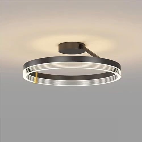 Plafonnier moderne à anneau LED tricolore pour éclairage contemporain