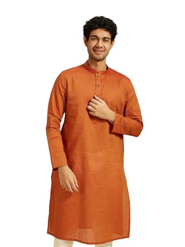 Image of DIWAS BY MANYAVAR Men's Cotton Self Design Kurta (1pc)