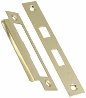 Strike Plate and Outer Forend for 3 Lever Lock and Bathroom Lock – CE Certified Door Hardware Set for Secure Fitting (Polished Chrome)
