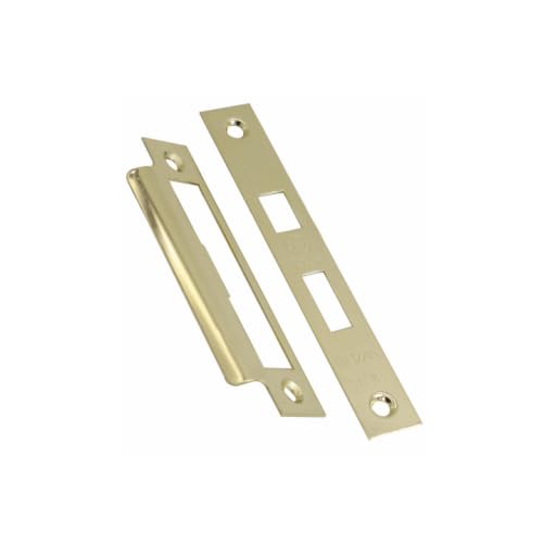 Strike Plate and Outer Forend for 3 Lever Lock and Bathroom Lock – CE Certified Door Hardware Set for Secure Fitting (Polished Chrome)