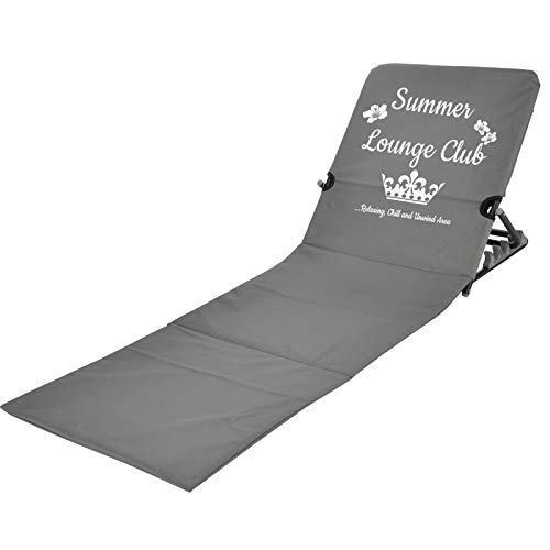 JEMIDI Strandmatte mit Rückenlehne faltbar - 47x145cm Matte mit...