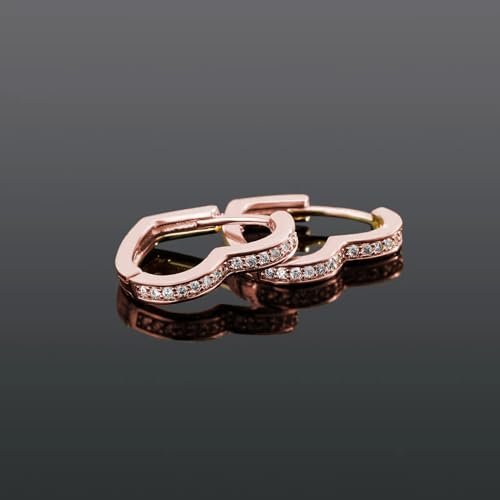 SLUYNZ 925 Sterling Silver CZ Love Hoop Earrings for Teen Girls Women Love Heart Hoop Earrings4