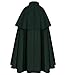 Cykxtees Victorian Vagabond Steampunk Historical Gothic Renaissance Cape Cloak Hunter Green