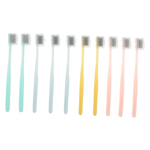 HAMPPLIES 10 Piezas cepillo de de viaje limpieza bucal tripe Cuidado toothbrush teeth care cepillo de para adulto cepillo de para limpiar los páginas