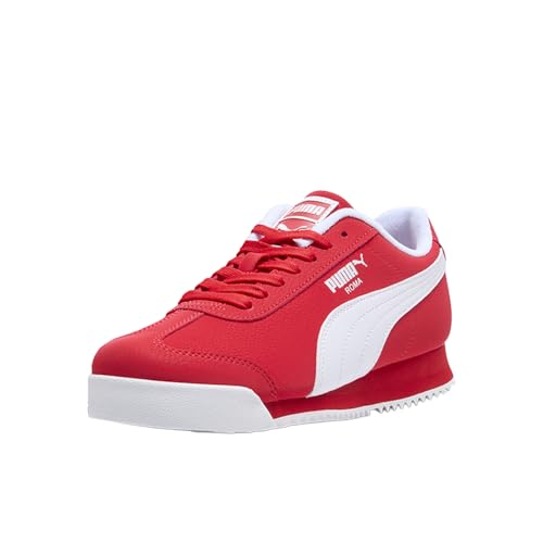 Image of Puma, Unisex-Child, Roma Reversed, for All Time Red-Puma White, Big Kid-5.5