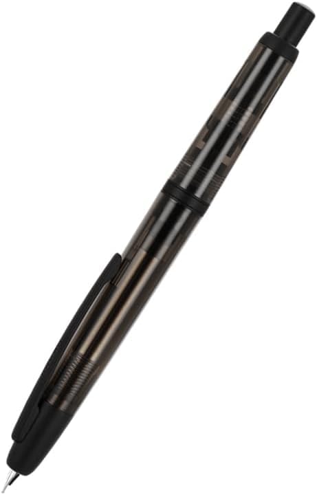 Image of Jinhao 20 Press Fountain Pen Retractable Fine Nib with Converter Capless fountain pen Resin pen Writing Gift Pen (transparent black)