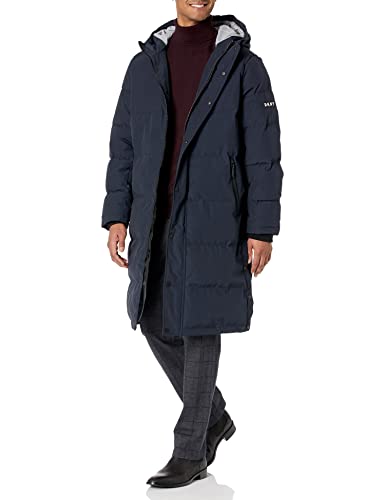 Image of DKNY Arctic Cloth Hooded Extra Long Parka Jacket