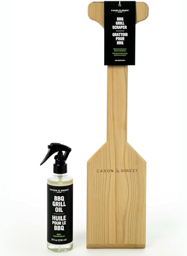 Caron & Doucet BBQ Cleaner Oil & Cedar Scraper Bundle
