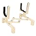 Tomotato Violin Stand, Foldable Display Holder with Lightweight Durable Construction, Soft Sponge Arm Support for All Size Violins and Ukuleles, Home Music Classroom Use (Beige)
