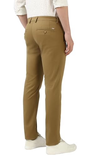 Image of Peter England Men's Slim Fit Mid Rise Super Premium Wrinkle Free Casual Trouser Chinos