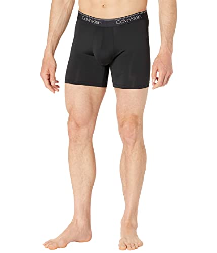 Calvin Klein Herren Unterwäsche Micro Stretch 3er Pack Boxershorts, Schwarz, Rot, Convoy, Medium – Ansicht 2